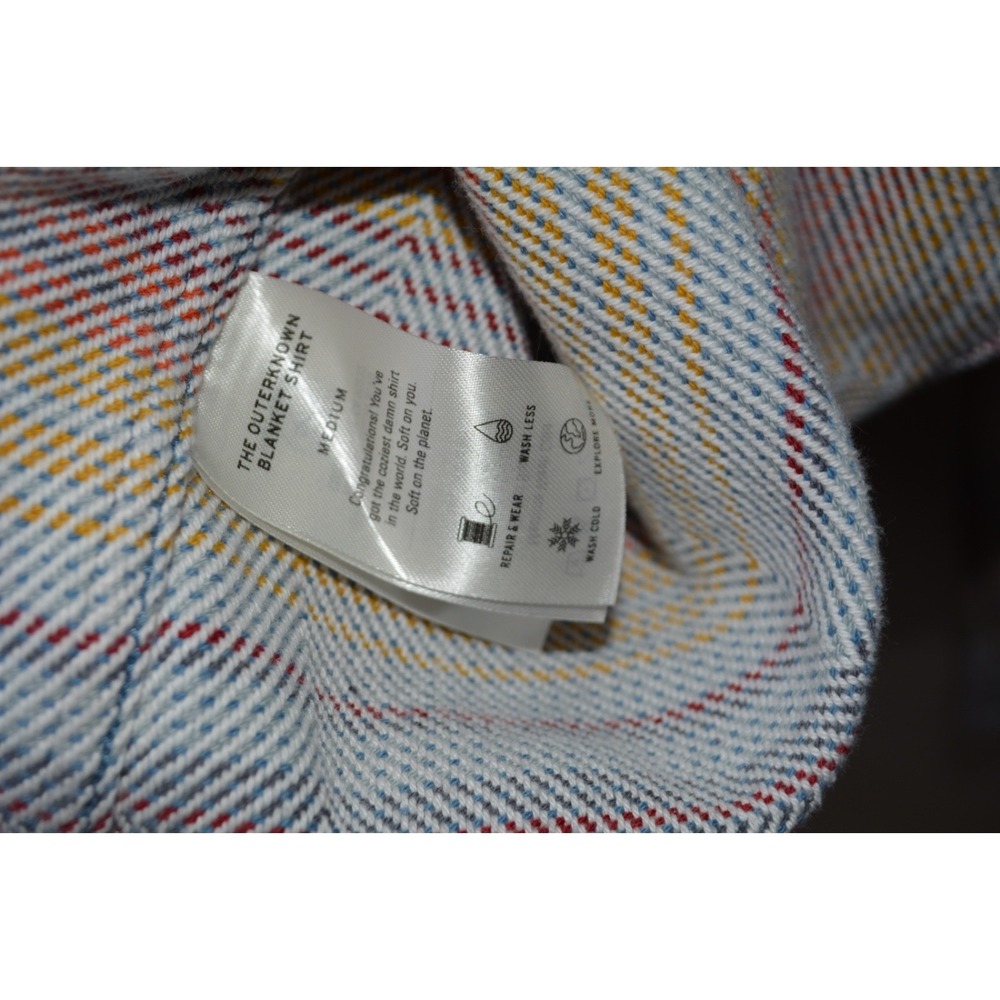 Outerknown Blanket Shirt Men's M – Sunrise Mojave Stripe – Long Sleeve Button Up - Picture 5 of 6